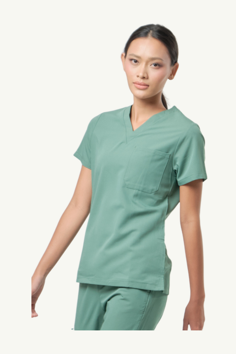 Caniboo: BAILEY 3-pocket womens scrub top in pistachio green