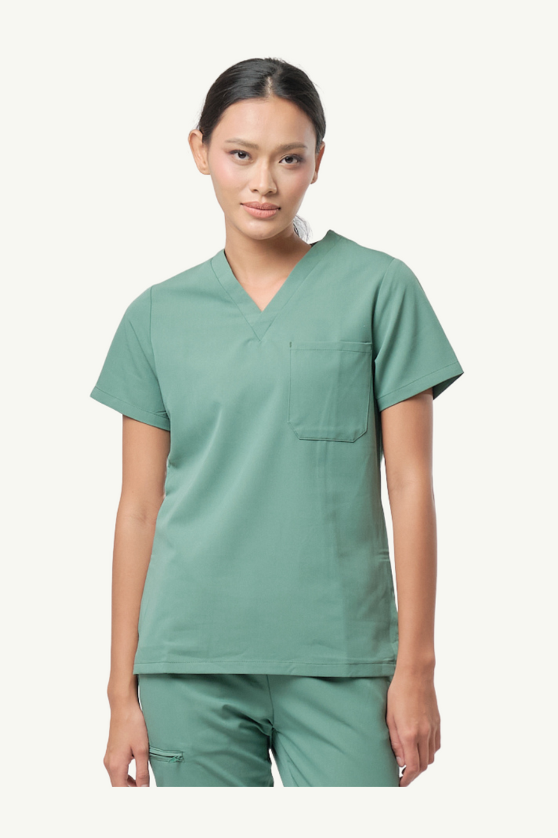 Caniboo: BAILEY 3-pocket womens scrub top in pistachio green