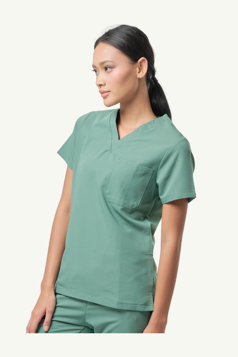 Caniboo: BAILEY 3-pocket womens scrub top in pistachio green