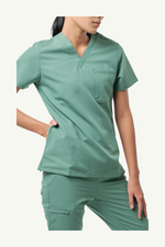 Caniboo: BAILEY 3-pocket womens scrub top in pistachio green