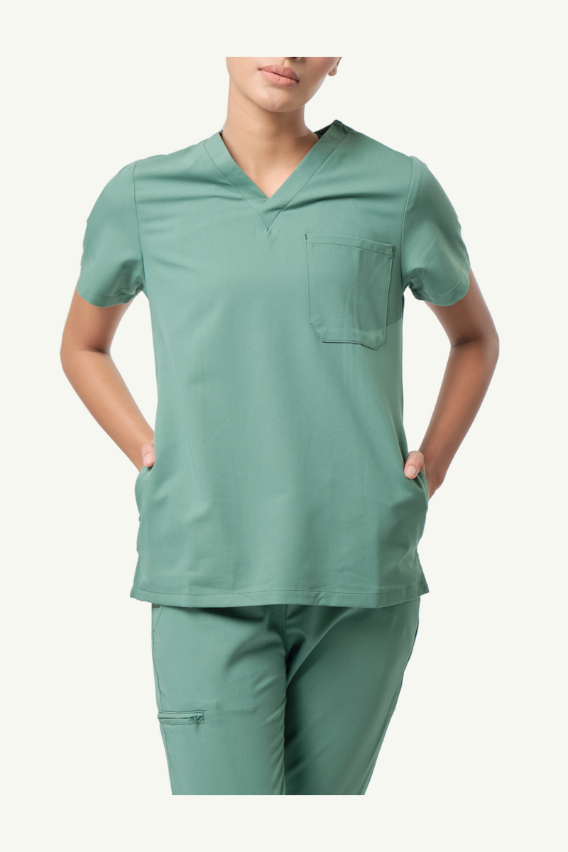 Caniboo: BAILEY 3-pocket womens scrub top in pistachio green