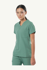 Caniboo: BAILEY 3-pocket womens scrub top in pistachio green