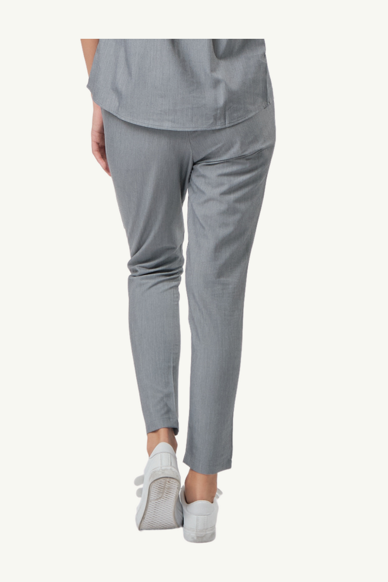 Caniboo: ADDIE 4-pocket slim womens scrub pants in ice gray