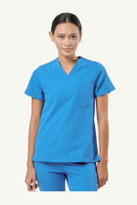 Caniboo: BAILEY 3-pocket womens scrub top in maya blue