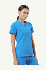 Caniboo: BAILEY 3-pocket womens scrub top in maya blue