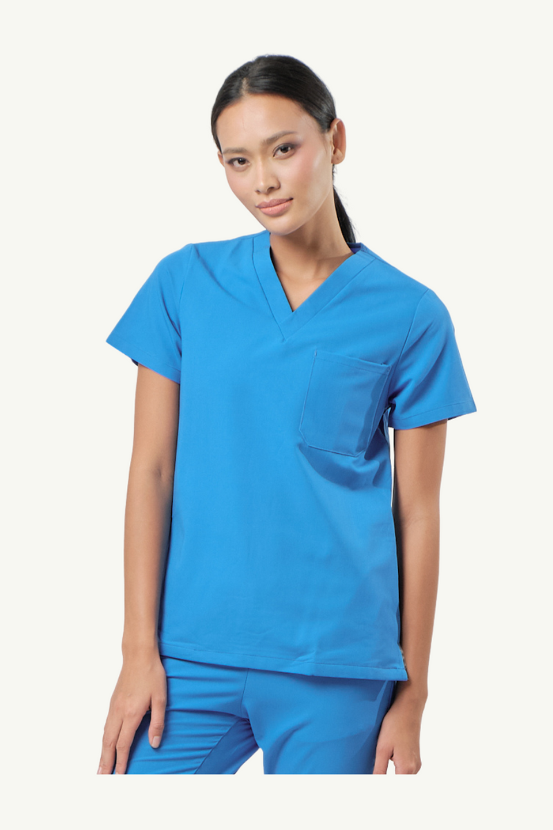 Caniboo: BAILEY 3-pocket womens scrub top in maya blue
