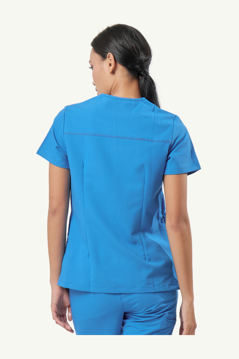 Caniboo: BAILEY 3-pocket womens scrub top in maya blue