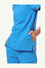 Caniboo: BAILEY 3-pocket womens scrub top in maya blue