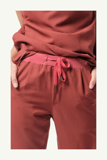 Caniboo: ADDIE 4-pocket slim womens scrub pants in popstar red