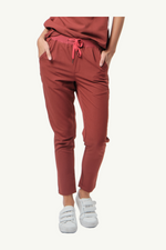 Caniboo: ADDIE 4-pocket slim womens scrub pants in popstar red