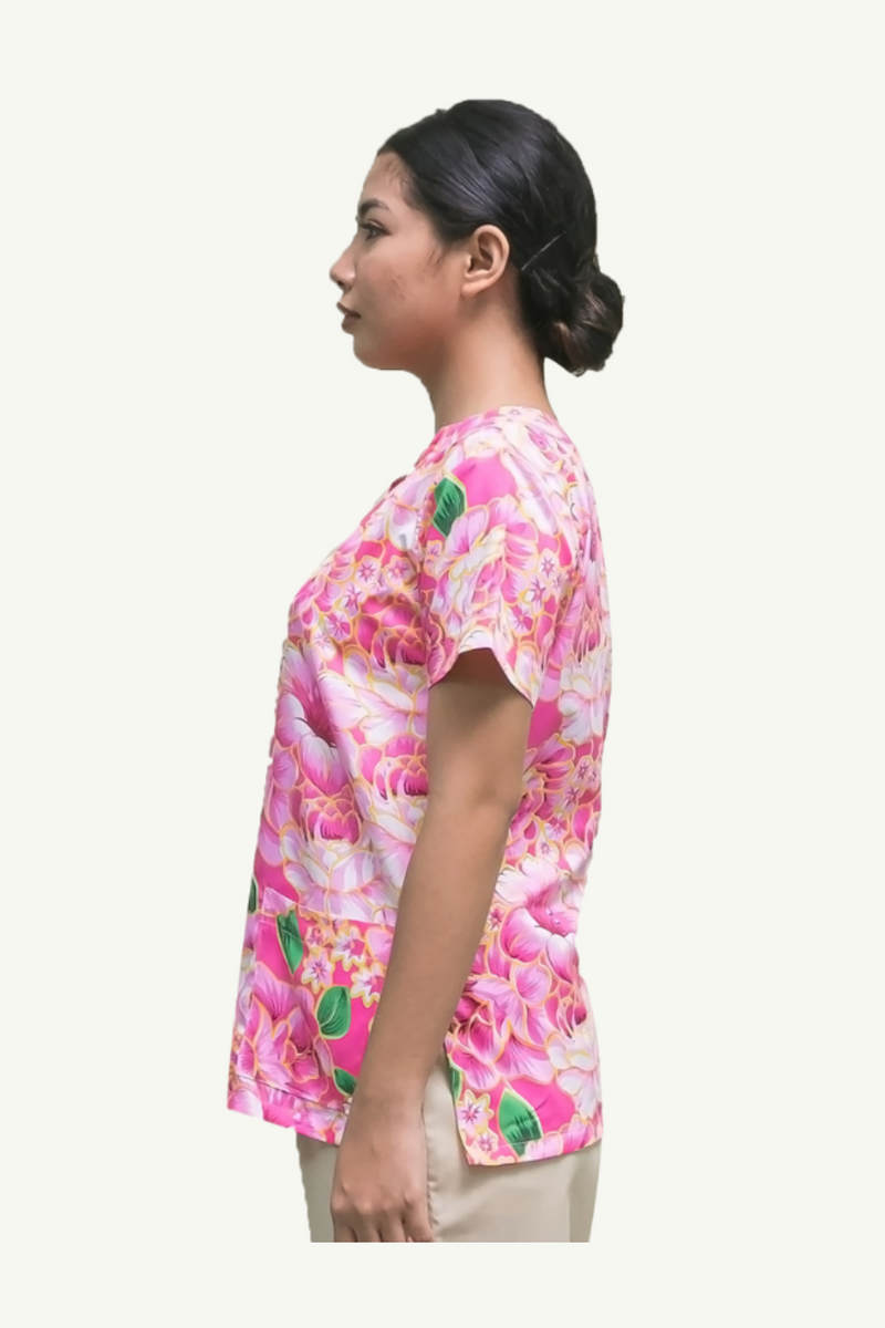 Our Basic Doubtfire TOP in Floral Pink
