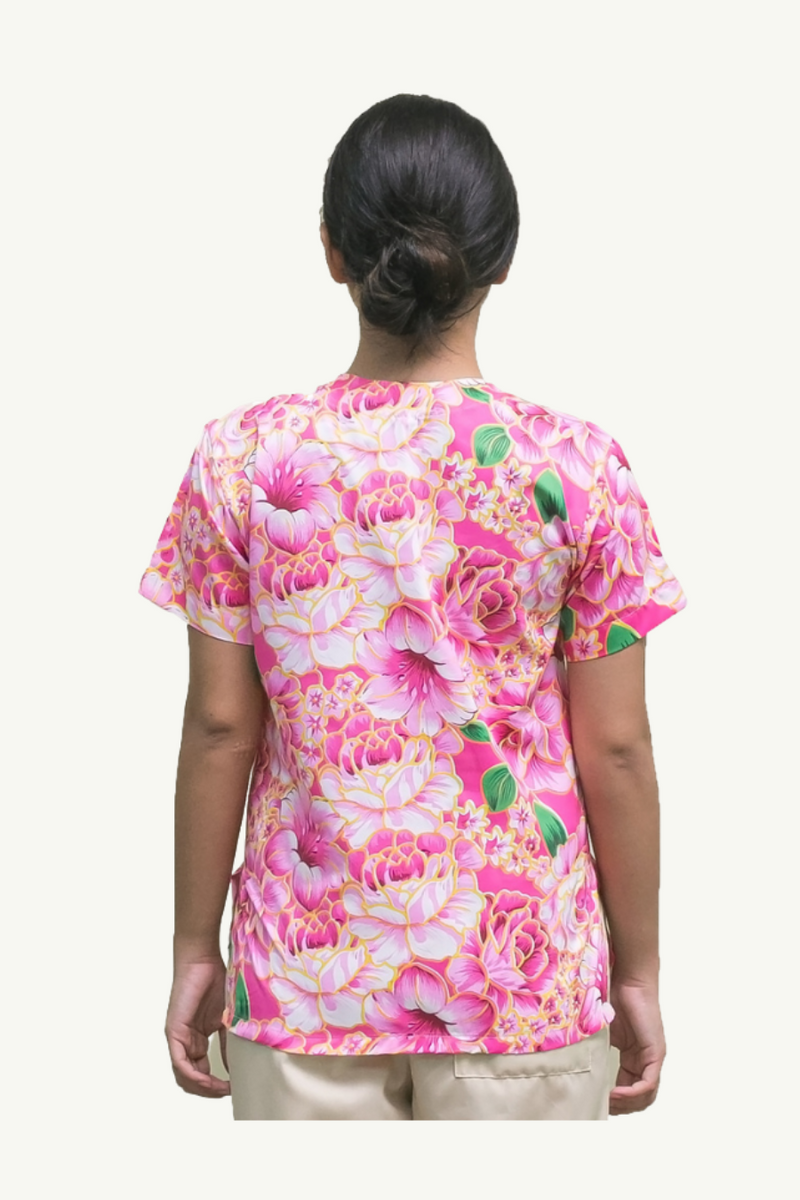 Our Basic Doubtfire TOP in Floral Pink