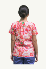 Our Basic Doubtfire TOP in Floral Red