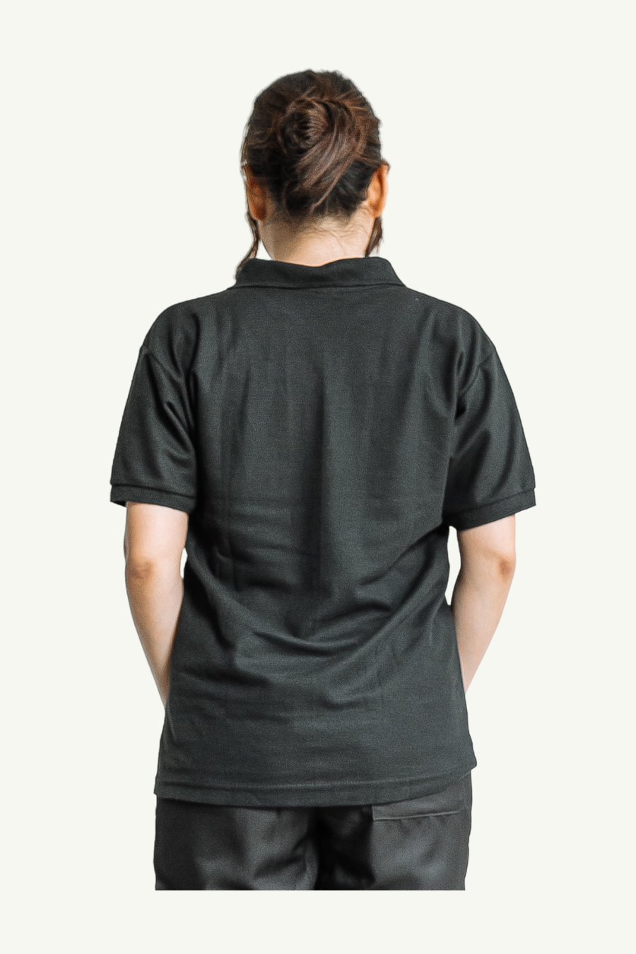 Our Polo Shirt in Black Neat Nanny